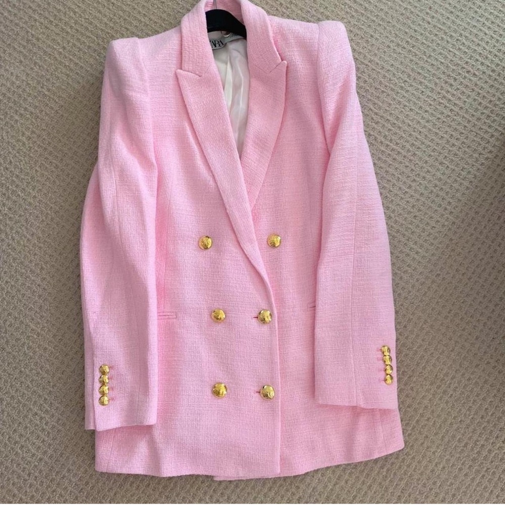Pink tweed Zara blazer